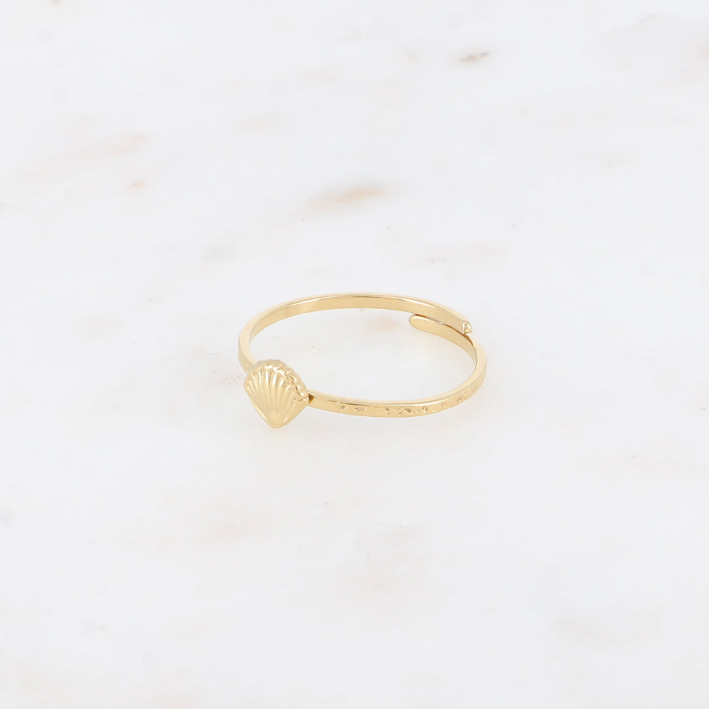 Bague fine - motif coquillage texturé