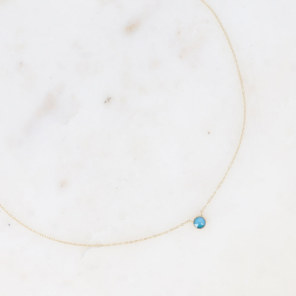 Collier orné de cristal de Swarovski® PP20 - Azure blue