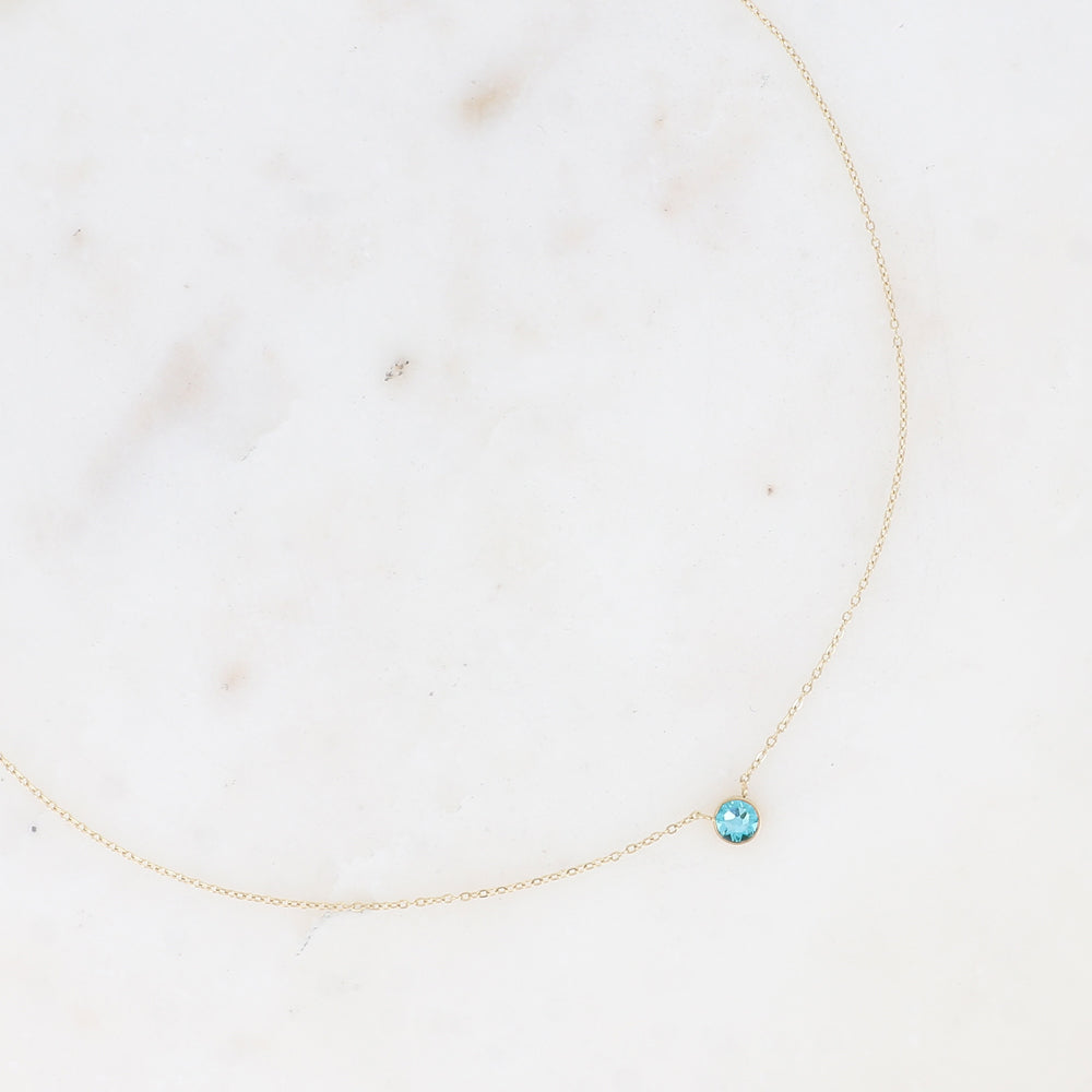 Collier orné de cristal de Swarovski® PP20 - Light turquoise