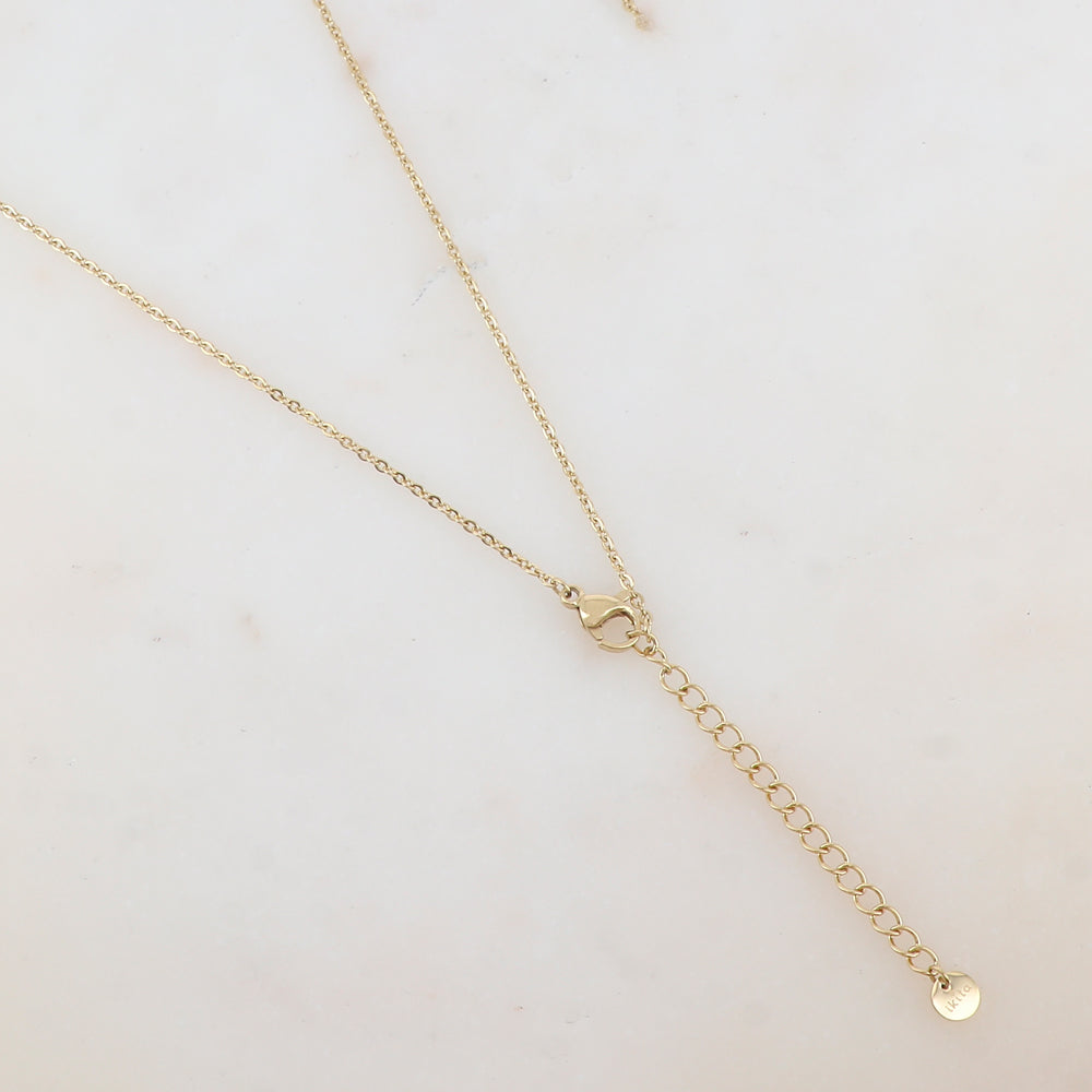 Sautoir avec petit pendentif cœur lisse, bombé et avec effet miroir (65+5CM)