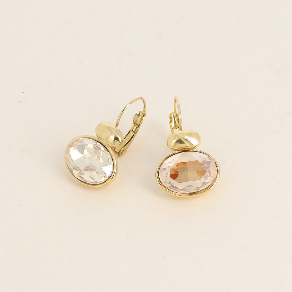 Boucles dorées - ornées de cristaux de Swarovski® - Golden shadow