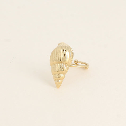 Bague fine - motif coquillage texturé