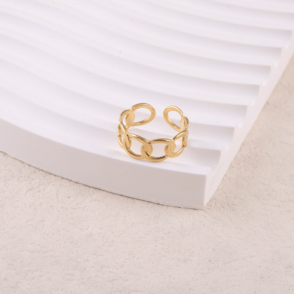Bague style maille avec effet brossé