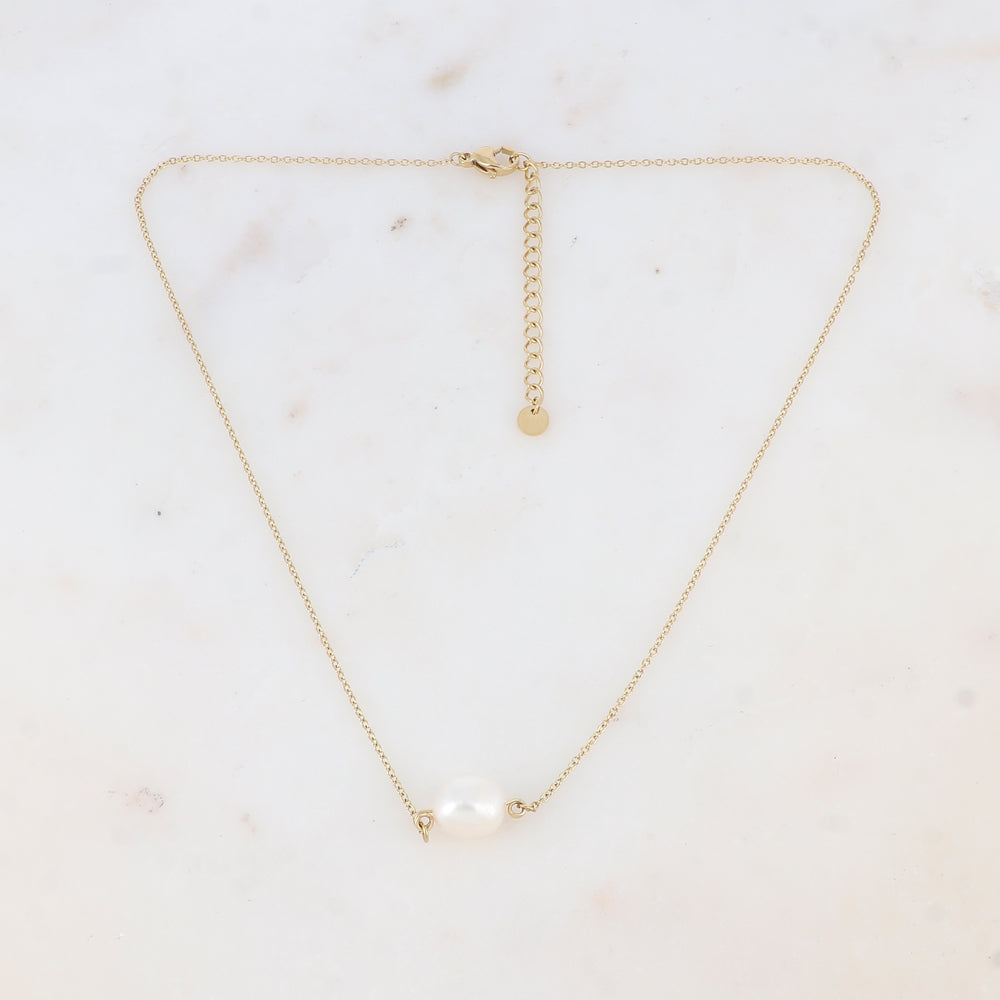 Collier avec perle d'eau douce (40+5CM)