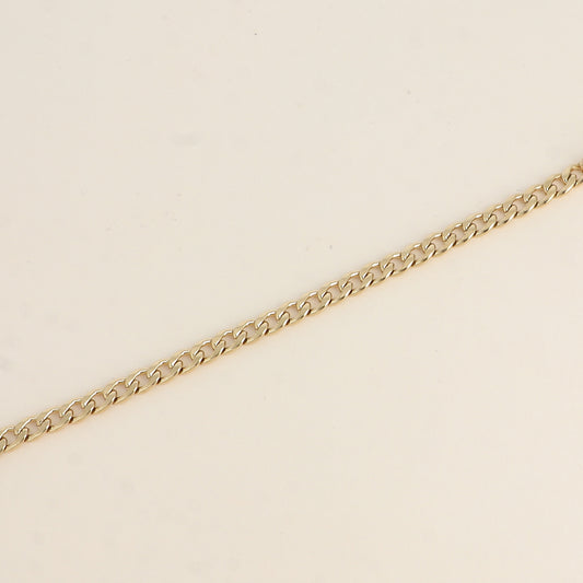 Bracelet - maille gourmette, fermoir bouée, perle d'eau douce 19 cm