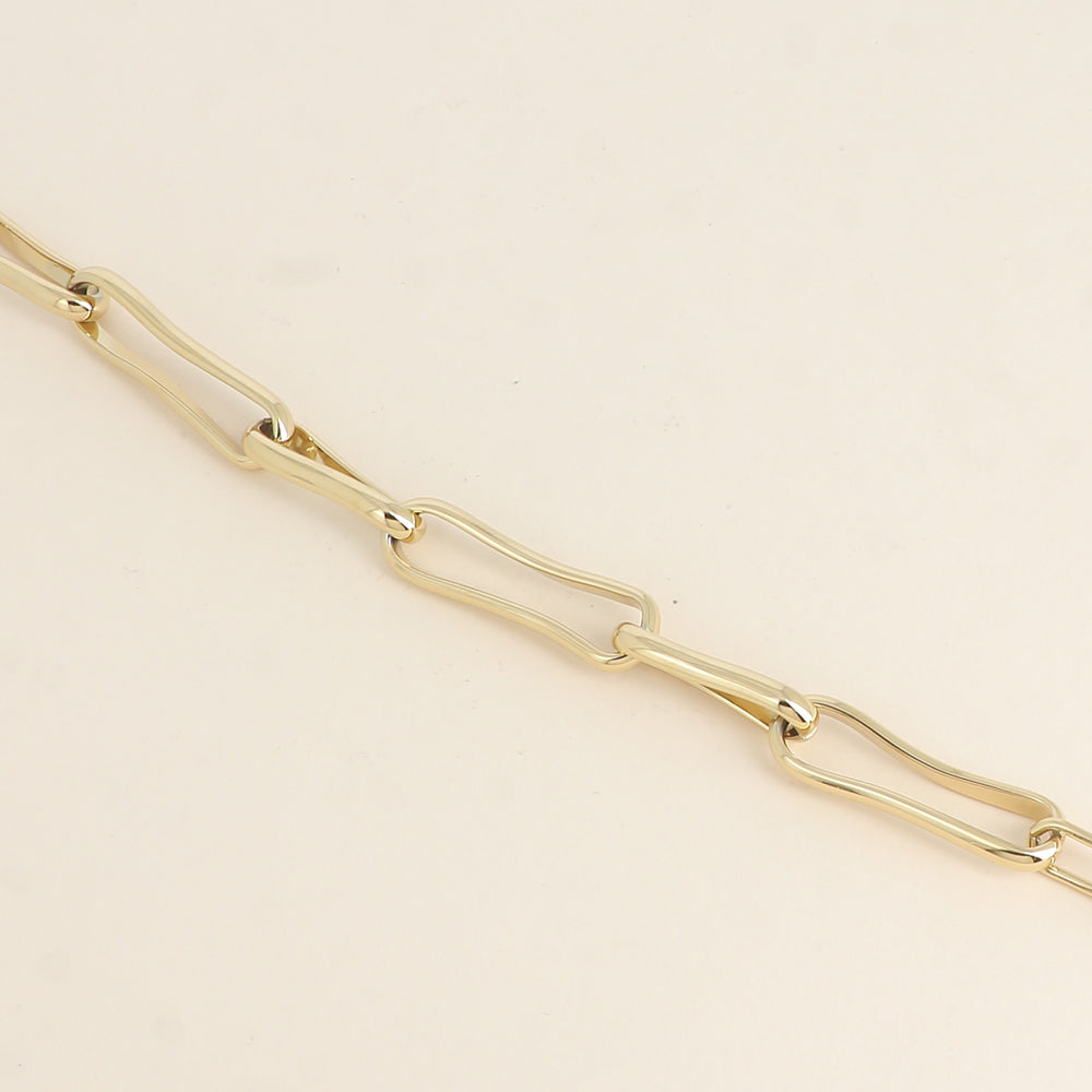 Bracelet Isla - maille aux longs anneaux 22 cm