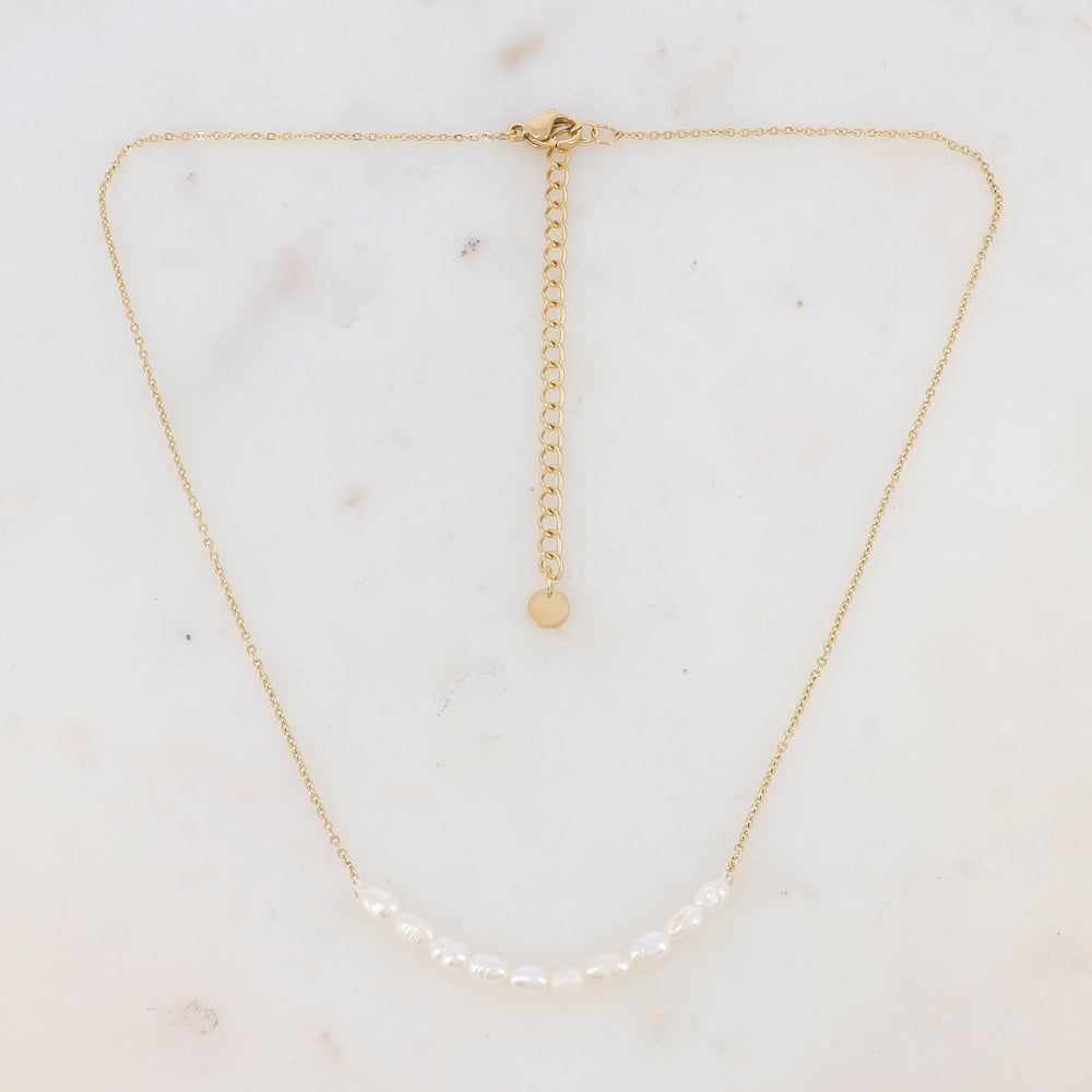 Collier avec perles d'eau douce (39+7CM)