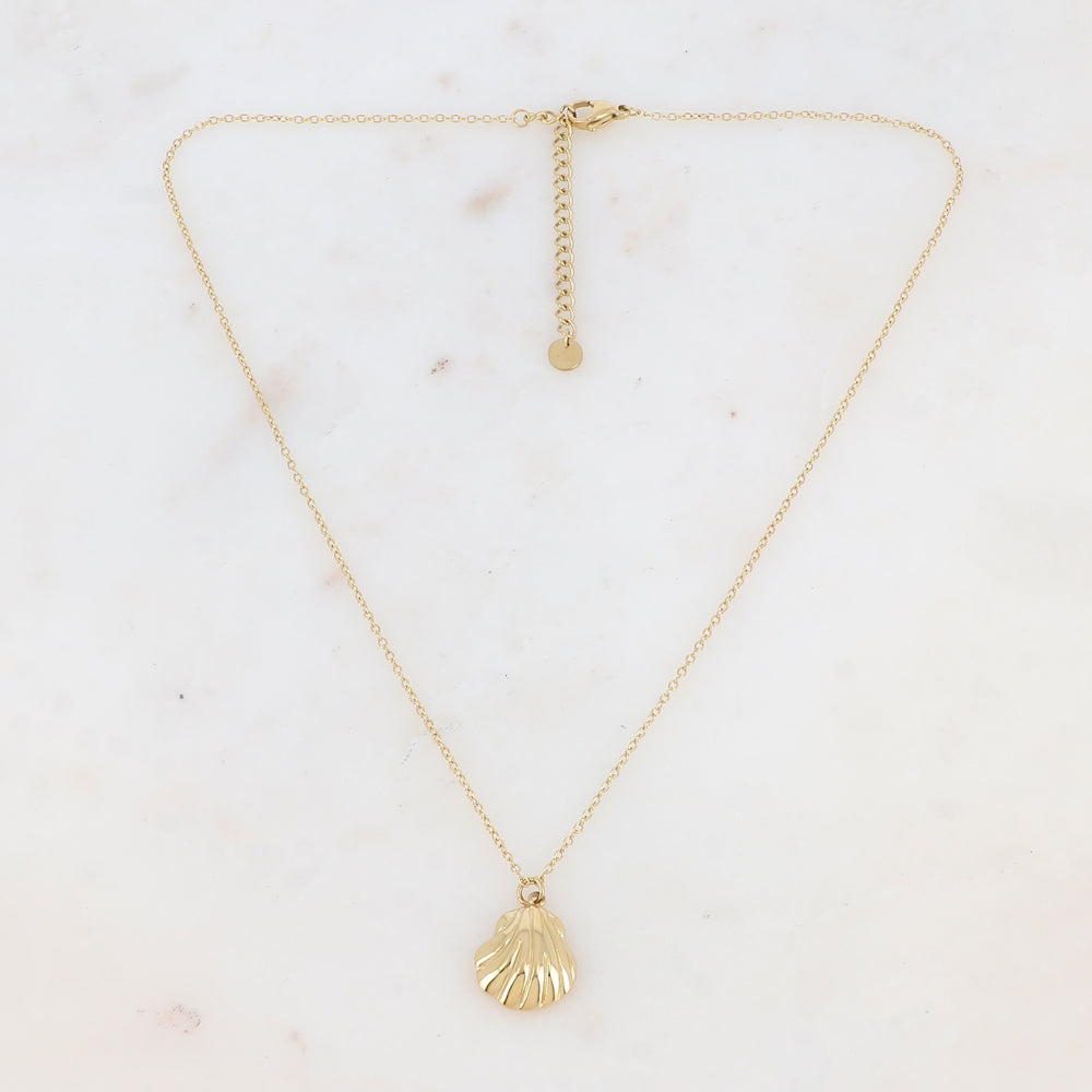 Collier avec pendentif forme coquillage (40+5CM)