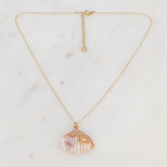 Collier avec pendentif en résine forme coquillage (40+5CM)