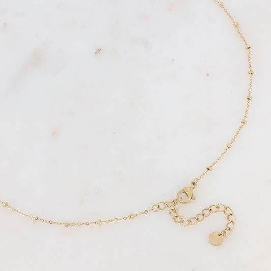 Sautoir avec pendentif en résine forme coquillage (60+5CM)