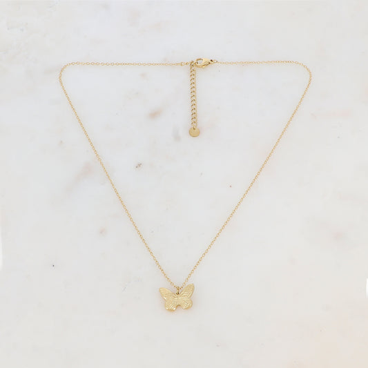 Collier avec pendentif forme papillon (40+5CM)