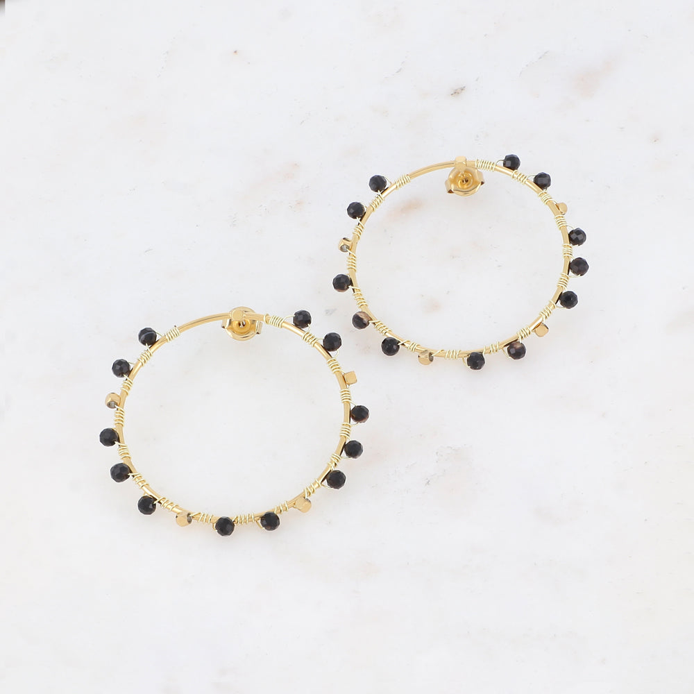 Boucles d'oreilles avec pierres naturelles