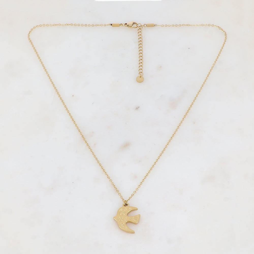 Collier avec pendentif oiseau (45+5CM)