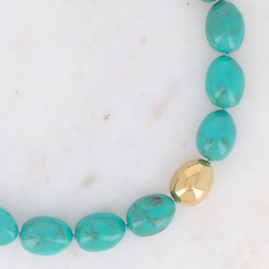 Collier avec perles en résine 42+5 cm