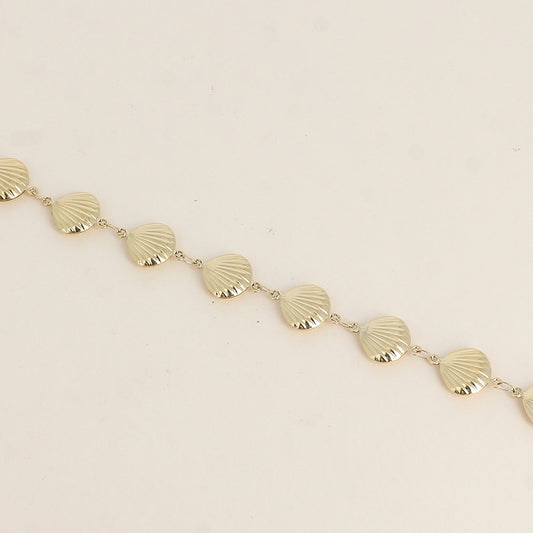 Bracelet - maille coquillages (16,5+3 cm)