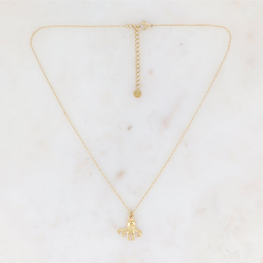 Collier avec pampille poulpe (40+5CM)