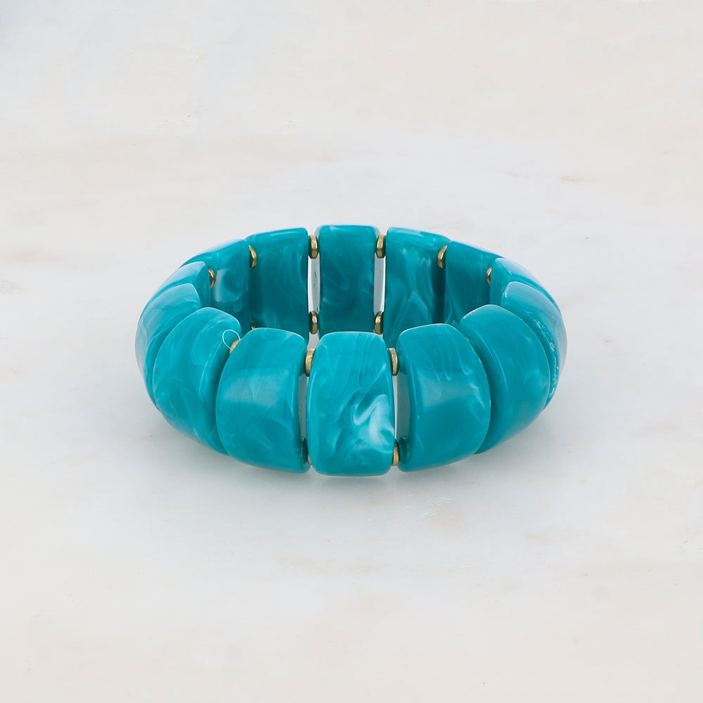 Bracelet élastique avec résine