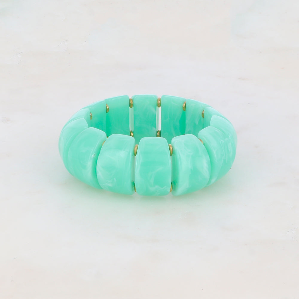 Bracelet élastique avec résine