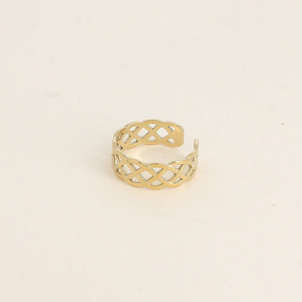 Bague - maille tressée ajourée
