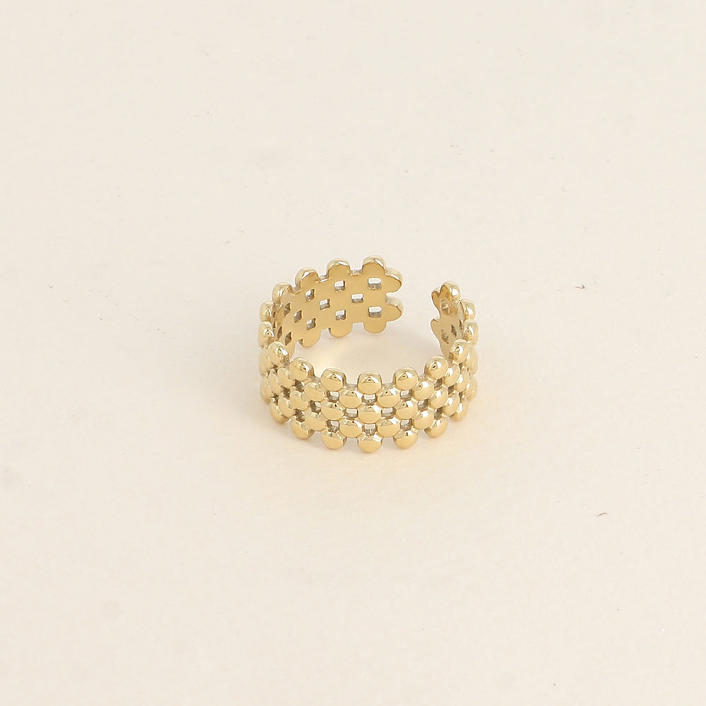 Bague - style de maille ronde ajourée
