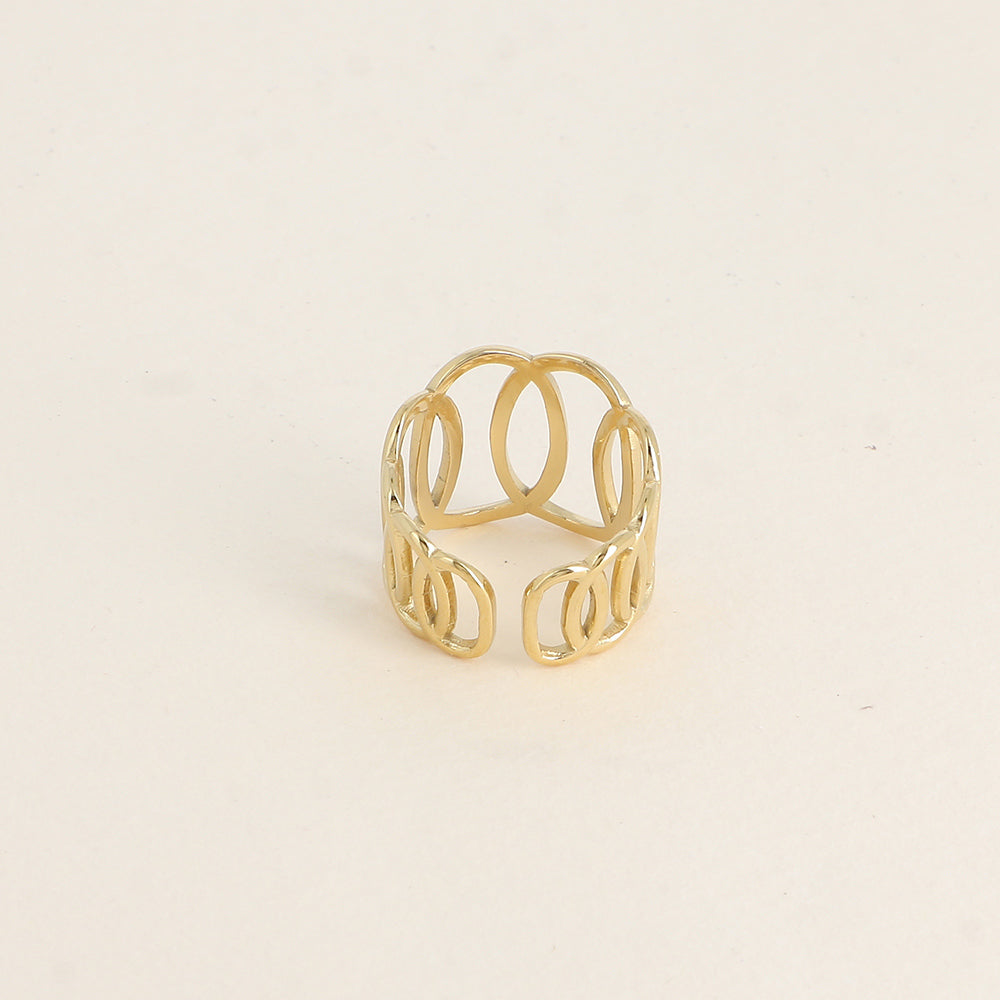 Bague - formes ovales ajourées