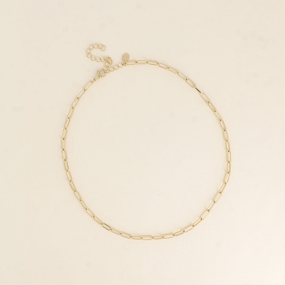 Collier - maillons ovales 41+7 cm - Epaisseur de la maille: 4 mm