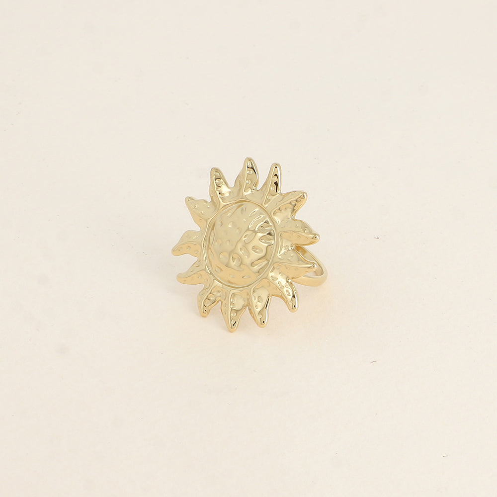Bague - grand soleil texturé
