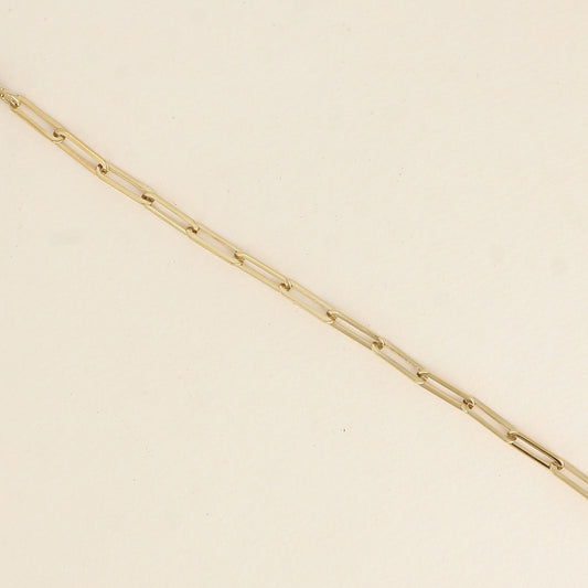 Bracelet - maille avec anneaux ovales (16,5+3 cm)