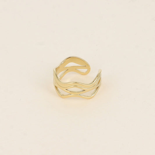 Bague - 3 lignes ondulées