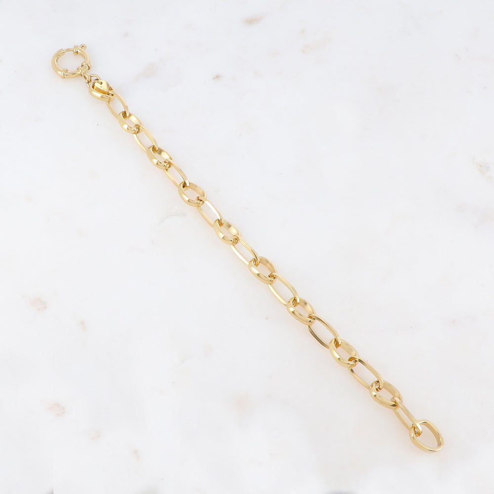 Bracelet en maille Jaseron ovale