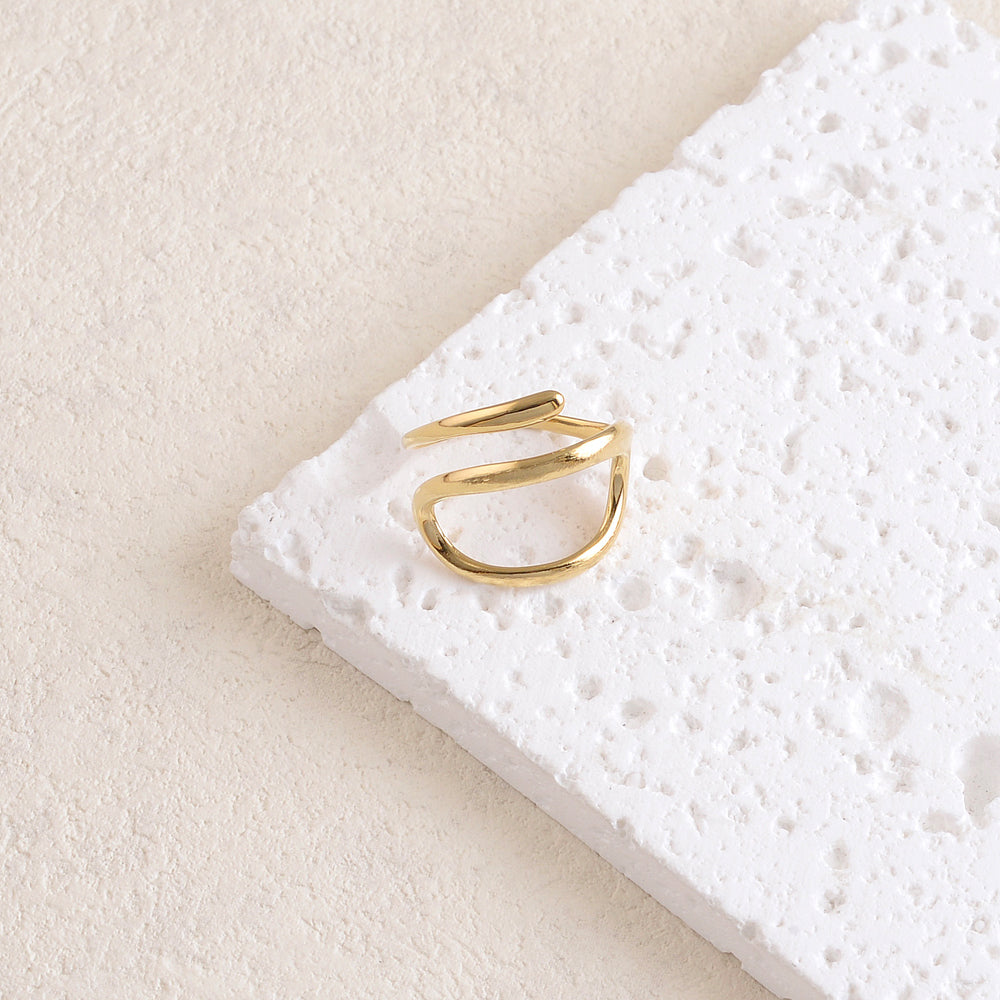 Bague graphique brossée