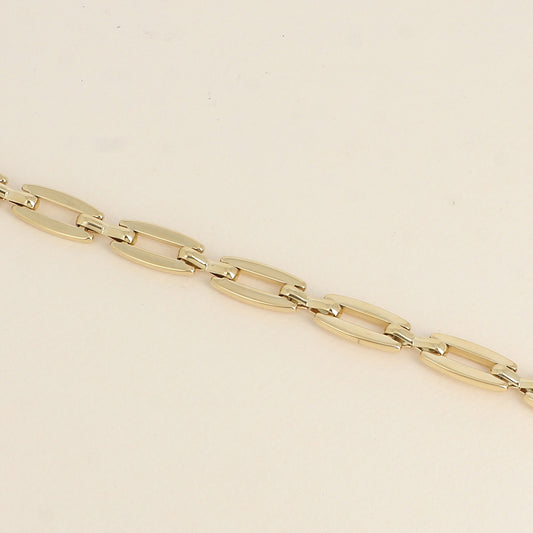 Bracelet - maille aux longs anneaux (18+3 cm)
