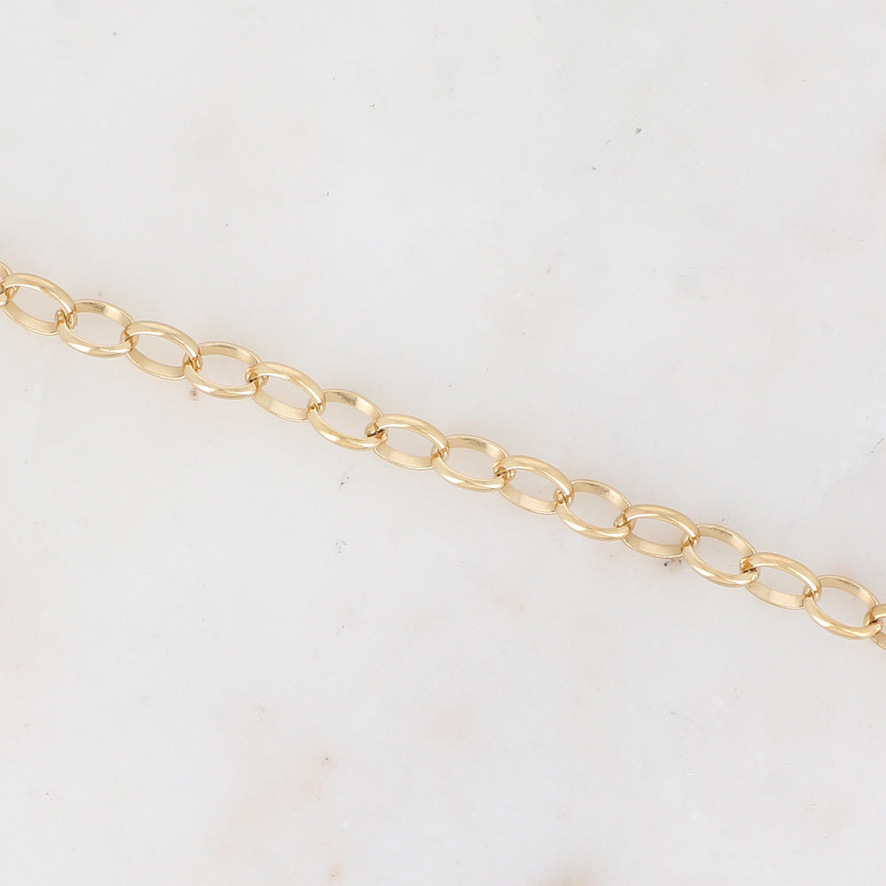 Bracelet - maille jaseron (Epaisseur de la maille : 6 mm)