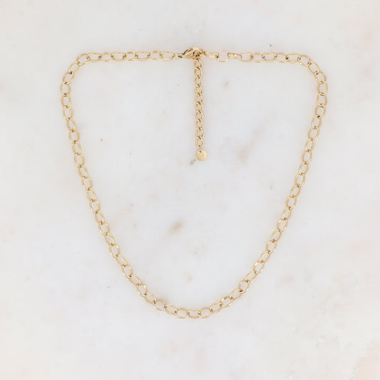 Collier - maille jaseron (Epaisseur de la maille : 6 mm) (40+5CM)