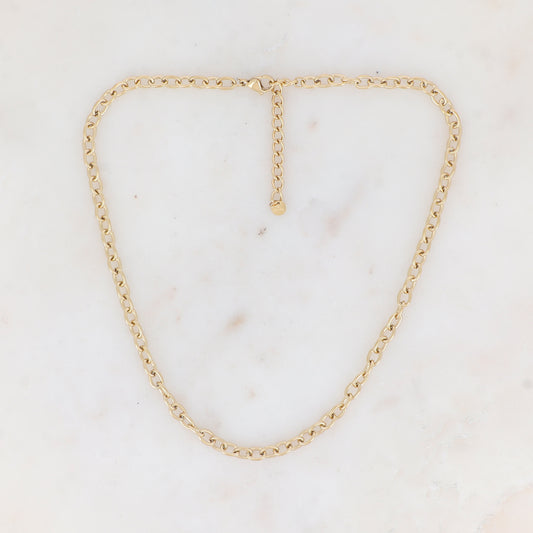 Collier - maillons ovales (Epaisseur de la maille : 5 mm) (40+5CM)