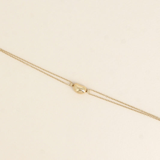 Bracelet - petit haricot bombé (16+3 cm)