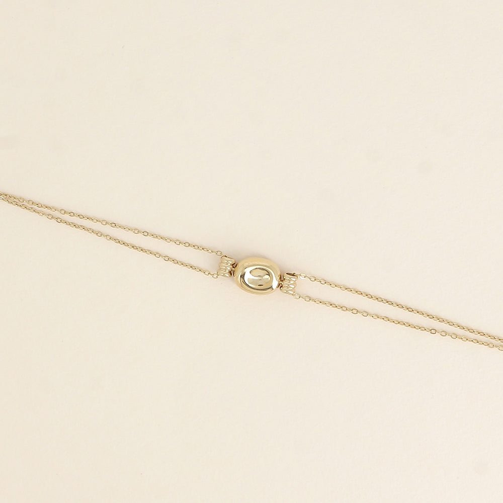 Bracelet - petite pastille bombée et incurvée (16+3 cm)
