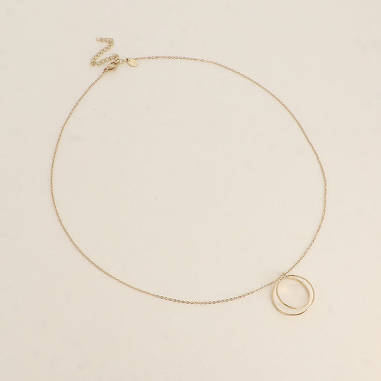 Collier - pendentif de 2 anneaux 50+7 cm