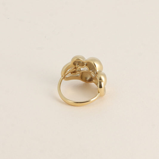 Bague - petites boules effet mat