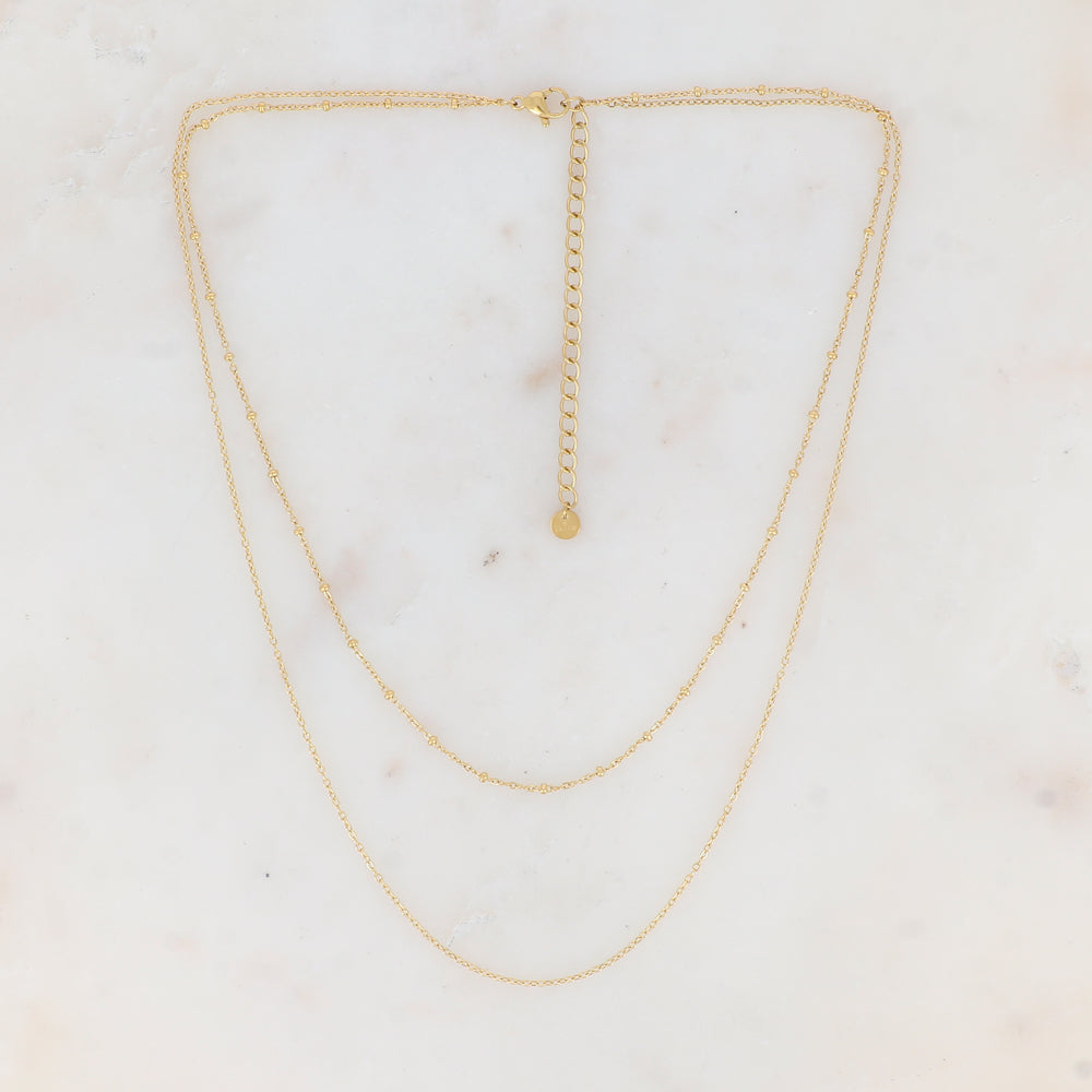Collier double rangs (39/45+7CM)