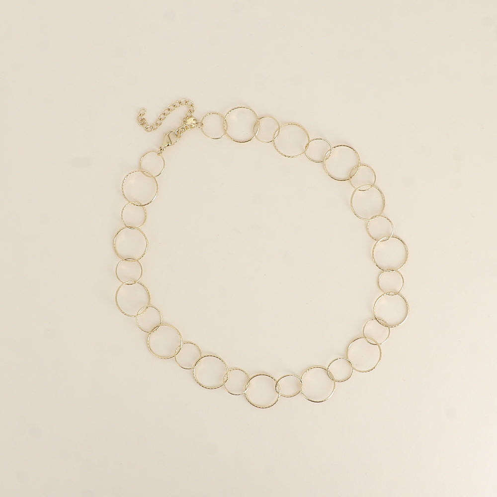 Collier - anneaux ronds 40+7 cm