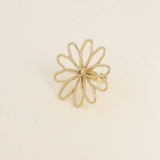Bague - grande fleur ajourée