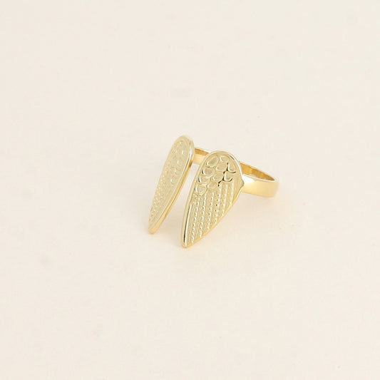 Bague ouverte - double aile