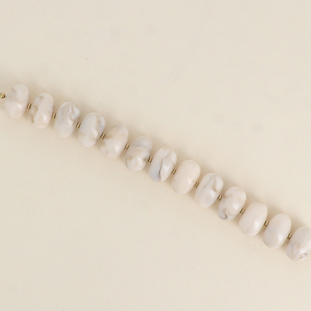 Bracelet - grosses perles de résine ovales