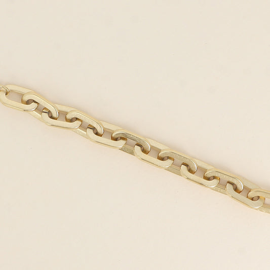 Bracelet - maille aux anneaux ovales épais effet mat brossé 16.5+3 cm
