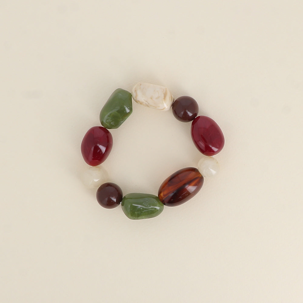 Bracelet élastique - perles en résine