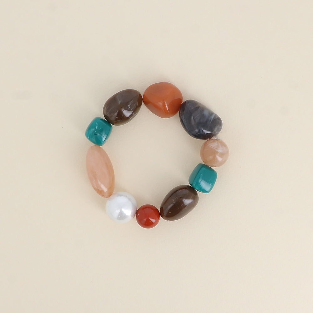 Bracelet élastique - perles en résine