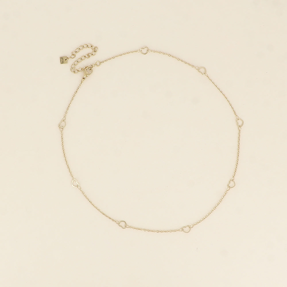 Collier - cœurs ajourés 38+7 cm