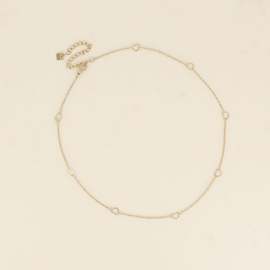 Collier - cœurs ajourés 38+7 cm