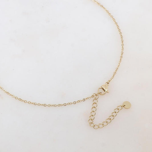 Collier avec un pendentif anneau et soleil (55+5CM)